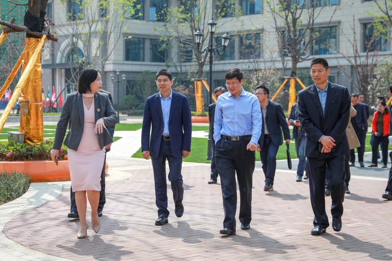 合肥市政府副秘书长谢军一行领导莅临YH533388银河公学视察指导工作